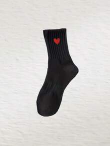 20/15/10/5/3/1 par de calcetines largos reforzados en la cintura que absorben la humedad y el sudor, calcetines blancos con forma de corazón, calcetines negros, calcetines hasta el muslo, calcetines largos, calcetines de mujer, calcetines largos, calcetines suaves de mujer, calcetines largos normales de mujer y calcetines de longitud media diarios