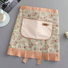 1 件帆布花卉手擦围裙，厨房家用烹饪防油防污围裙，烹饪围裙，配有可调节腰带和手擦设计，由透气面料制成，可爱的花卉围裙，适用于厨房和浴室，家居用品 - 彩色 - 查看 17