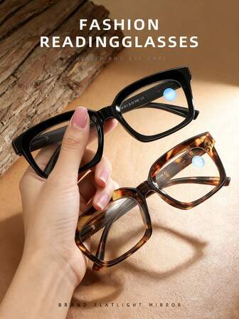 3pcs Women Classic Square Frame Black Tortoiseshell Classical Clear Glasses For Reading Back To School Eye Protection Daily Accessories Clear Glasses Accessories