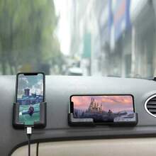 3pairs Self Adhesive Dashboard Mount Car PhoneAdjustable Width CellPhone Holder - 黑色 - 查看 2