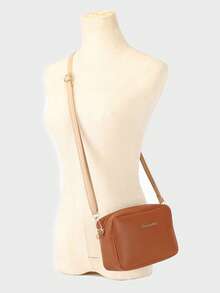 1 pieza Correa ajustable para bolso de unicolor minimalista casual de piel sintética (PU) - Caqui - Ver 4