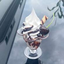Crème glacée réaliste, fruits, belle tasse, modèle de maison de poupée, simulation, décoration d'été pour la maison, accessoires pour vitrine de boutique de poupées, artisanat, faux desserts, jouets alimentaires - Multicolore - Voir 9