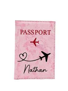 1. Customized Passport Holder, Available In 5 Colors, Can Be Customized With Name And Ticket Holder, Unisex, Can Be Used As Wallet Or Passport Cover, Marble Pattern, PU Leather Material, Luxury Passport Holder For Honeymoon Travelers, Essential For Flight Travel, Perfect Gift For Family And Friends - Multicolor - View 12
