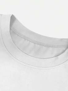 Women's Valentine's Day Love Heart Print T-Shirt - Short Sleeve Round Neck Casual Blouse With Hand-Drawn Cupid & Amorous Phrases, S-XXL Sizes, Spring Summer Fall Casual Attire Or Valentine's Outfits, Soft Comfortable Fabric (Compatible Relaxed Fit Short Sleeve Top, Women's Valentine's Day Heart Print Oversized Cotton T-Shirt,Streetwear Drop Shoulder T-Shirt - 白色 - 查看 4