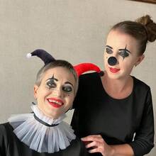 Halloween Clown Headband Sponge Clown Nose For Kid Funny Festival Dress Up Party Performance Accessories Black Red Standard