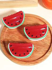 1pc 9cm Watermelon Shaped Hair Clip, Acrylic Fruit Design Hair Claw Clip, Cute & Stylish Bun Holder For Women Elegant Hair Accessories Winter Hair Clutch