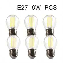 LIGHT HOUSE 2-6 件透明玻璃 G45 复古装饰 LED 灯泡,220V-240V,4W-6W,2700K 暖白光,仿古 LED 灯丝灯,育儿室浸入式 LED 灯,魔杖灯,甲板灯,万圣节浸入式 LED 灯,小球形灯泡,4.5 厘米 X 6.79 厘米,E14/E27 底座可选(不可调光),适用于家用 LED 灯泡 - 黃色 - 查看 17