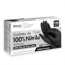 Best Trading 100 Guantes 100% Nitrilo Color Negro: Libres de Látex y Vinyl Alta Calidad Premium Tecnología Touchscreen. Comodidad  y Funcionalidad en tus Manos - Chica - Ver 1