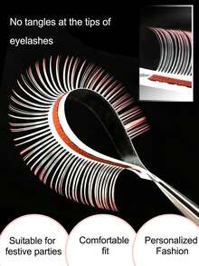 CoMango 12 Rows Mixed 8-15mm Ombre 5D Floral False Eyelashes, 0.07mm Fan-Shaped Premade Fluffy Natural Eyelash Extensions, Wholesale - trái cam - Xem 5