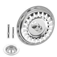 1pc Sink Strainer, Kitchen Sink Drain Filter Replacement, Stainless Steel 80mm/82mm/84mm With 2 Different Size Fixing Pins, Kitchen Sink Drain Cover, Kitchen Sink Drain Filter Kitchen Items Kitchen Accessories Kitchen Tools - Silver - View 1