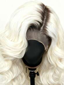 Ombre Blonde With Dark Roots 250 Density Glueless Wigs Human Hair Pre Plucked With Baby Hair 13x4 HD Transparent Body Wave Lace Front Wigs Human Hair Put On And Go Brazilian White Colored Water Wave Lace Frontal  Wigs For Women Natural Looking - 根染&漸變色 - 查看 3