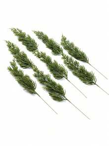 20pcs Artificial Cedar Branches Christmas Greenery Stems Pine Picks Faux Evergreen Pine Branches Artificial Flower Fake Plants For Christmas Tree Decor, Bouquet DIY, Wreath Material, Candy Box Accessories, Home Wedding Decoration, Bride Wrist Flower, Chest Flower, Room Decor, Kitchen Accessories, New Year Decoration, Birthday Party Cake Accessories, Fall Decor, Winter Decor, Halloween Decor, Christmas Decorations ﻿