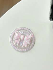 1 Magnetic Bow, Glitter And Sequined Mobile Phone Sliding Stand, A Girlish Telescopic Stand, A Gift For Your Girlfriend, Best Friend, Family And Colleagues