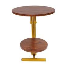 RibasuBB Round 2-Tier Side Table With Storage Shelf For Living Room And Bedroom, Sturdy Carbon Steel Frame, Modern C-Shaped Design, Easy Assembly And Maintenance - Multicolor - View 11