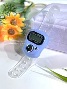 迷你电子手指计数器/环形手动计数器，手压式人流量计数器，随机颜色Tasbih，小巧可爱，使用方便，适用于编织，祈祷计数等。