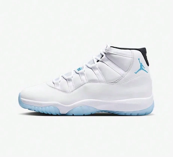 NIKE Men's Air Jordan 11 AJ11 Legend Blue White And Blue Retro High-Top Basketball Shoes CT8012-104