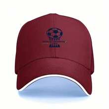 1pc Soccer Ball Trophy "WORLD CRAMPIO 51.46meter, Adjustable Baseball Cap, Trucker Hat, Unisex - Claret - View 2