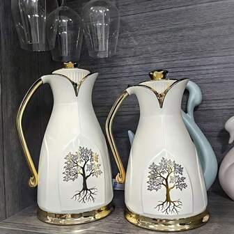 zhouxi 2 套保温热壶咖啡壶 - 便携式真空保温壶，适合餐厅、办公室和户外使用