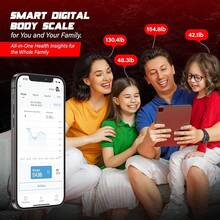 Báscula inteligente Bisonbody EssentiaMetrics – Detecta 20étricas de composición corporal, incluyendo peso, IMC, grasa corporal y muchoás – Se conecta a la aplicación de smartphone – Soporta 8 usuarios – Báscula digital - 20 Métricas de Salud - Ver 1