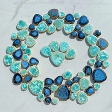 200克/7.06盎司混合装DIY马赛克碎片，尺寸和形状各异，可用于DIY手工手机壳、相框、家居创意产品、户外花园、壁画装饰、各种珠宝制作等DIY手工材料。 - 彩色 - 查看 10