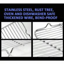 Grilling Rack Heavy Duty Wire Grate Oven Roasting Rack 5.3 X 8.75 Inch Rectangle Baking Cooling Steaming With 4 Legs Stainless Steel Rack 5.3"X8.75"22.2X13.5cm - Thép không gỉ - Xem 5
