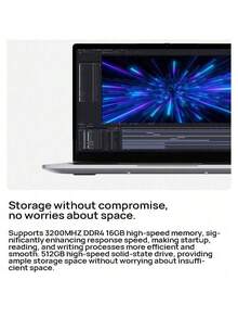 Lenovo E14H Laptop Immersive Audiovisual Experience High-Speed SSD Precision Touchpad Intelligent Temperature Control Gray - Grey - View 4