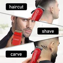 LARGNER LARGNER 4 In1 RED Hair Cutting Grooming Kit Professional Hair Clippers And Shaver Set Cordless Beard Trimming For Men, Rechargeable Barber Clippers Set Men Electric Foil Shaver Suitable For Christmas Gift,Halloween New Year's Christmas Gifts