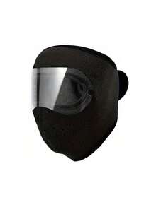 1 pezzo Maschera invernale per il viso completo con visiera anti-appannamento - Copertura antivento staccabile per ciclismo/guida, cinturino regolabile e fodera termica spessa, protezione dal freddo unisex
