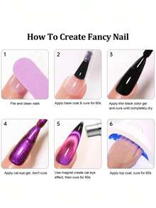 1支升级版猫眼美甲凝胶，带玻璃珠磁铁，粉色/银色/绿色/玫瑰金猫眼磁性指甲油，配有双头磁棒，磁吸力强，多功能美甲设计工具