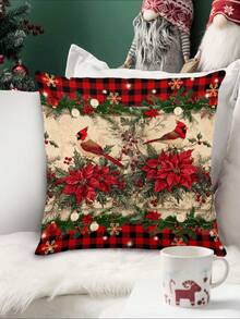 1 pieza Camino de mesa con diseño de pájaro navideño, Camino de mesa decorativo navideño, Camino de mesa tipo lino navideño, Camino de mesa, Camino de mesa, 1 pieza Camino de mesa, 4 piezas Individuales, 1 pieza Funda de cojín, 3 productos disponibles, Decoración de hogar de temporada para interiores/exteriores, Decoración de hogar de invierno, Decoración navideña, Decoración de habitación navideña, Decoración de fiesta navideña - Multicolor - Ver 5