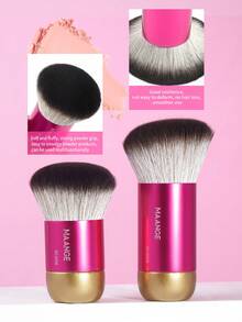 MAANGE 1/13/16/18件套铝管化妆刷套装，带收纳盒，包含粉底刷、腮红刷、散粉刷、修容刷、高光刷、眼影刷、遮瑕刷和鼻影刷，女士旅行化妆工具礼盒套装 - 玫紅色 - 查看 7