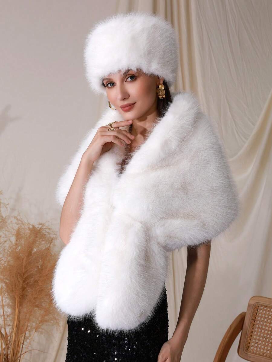 Damen Schals und Umhänge für Abendkleider, Schal Umhang Winter Schal für Damen, warmer Schal, Mode Accessoires für Frauen - A - Übersicht 1