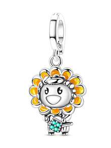 Cute Character Enamel Charm Set - Silver Plated DIY Jewelry Gifts