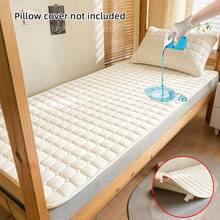 防水绗缝床垫（不含枕套和枕芯），薄床垫，床垫保护套，加厚床垫套，适用于单人床或双人床，柔软舒适的纯色床上用品和床垫套，灰色/白色/卡其色/蓝色，适用于家庭卧室、酒店、宾馆、养老院，防水防尿布。 - 曲線格 - 查看 11