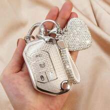 Simocky Compatible With Jeep Key Fob Cover With Keychain, Soft TPU Car Key Shell Case For Women, Compatible With Jeep Wrangler JLU JL Gladiator Rubicon JT Flip Full Cover Protector (4 Buttons-Purple) - ColorF - 查看 3