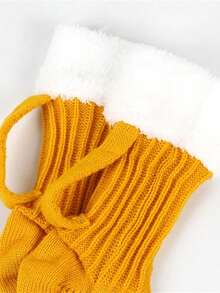 1 双地板袜啤酒杯针织袜男士加厚中筒袜女士冬季柔软趣味睡眠地板袜 - 彩色 - 查看 3