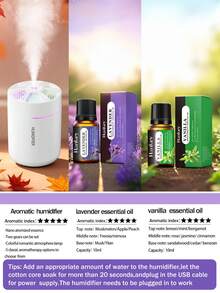 1 x 180毫升车载加湿器，黑色车载空气清新剂，带浪漫彩色氛围灯，黑白两色可选，2种工作模式，自动关机功能，兼容精油，五合一超声波香薰机，5套精油套装，适用于汽车、客厅、卧室、浴室、植物、宠物房、办公室、大房间，需电源适配器 - 黑與白 - 查看 19