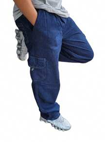 Men Pants - Navy Blue - View 4