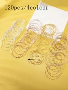 20pcs 3-14Y Girls' Delicate Glitter Bamboo Knot Stacking Bangle Bracelets - one-size - View 35