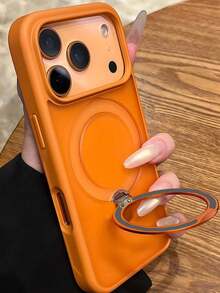 1 buc Carcasă transparentă mată invizibilă cu suport pentru inel, compatibilă cu 17 AIR 16 15 14 13 12 11 Pro Plus Max, capac de sticlă pentru încărcare wireless, folie de protecție pentru lentilă