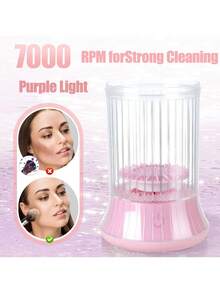 Máy làm sạch và sấy khô cọ trang điểm điện 2 trong 1, kết hợp chức năng làm sạch và sấy khô, thiết kế chống thấm nước, kèm giá đỡ, pin 500mAh sạc USB, tự động xoay để làm sạch sâu, đi kèm miếng lau hiệu quả, phù hợp với các loại cọ trang điểm có kích thước và kiểu dáng khác nhau, bao gồm cả cọ phấn mắt và cọ má hồng, một dụng cụ làm sạch hiệu quả thiết yếu cho những người hay làm bẩn cọ, cũng là một món quà Giáng sinh lý tưởng cho phái nữ. - Nhiều màu - Xem 5