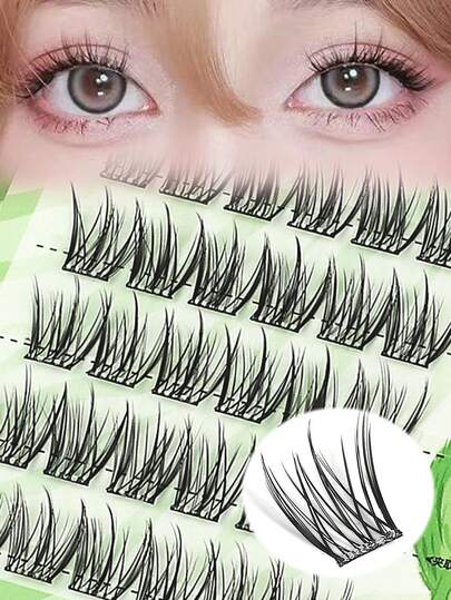 36 قطعة رموش مستعارة بدون غراء، إطالة رموش مقسمة، رموش عنقودية خفيفة، مناسبة للحفلات والمسرح والمواعيد والتجمعات والاستخدام اليومي