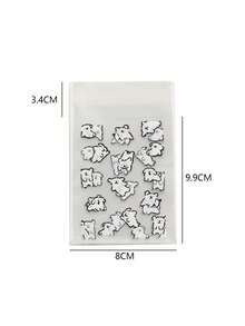 50pcs/Set Ins Style Cute Cartoon Dog Transparent Self Sealing Bag Simple Small Card Storage Protective Cover Card Classification Bag - Cartoon Puppy - View 7