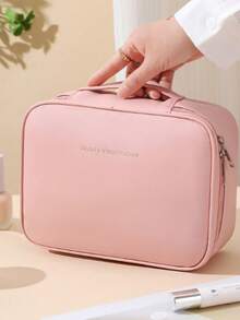 1pc Women's Large Capacity Portable Travel Cosmetic Bag Toiletry Organizer - Multicolor - View 5