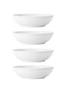 1/2/4 Pieces Plastic Big Bowls Set Large Salad Bowls Unbreakable Serving Bowls Microwave Dishwasher For Restaurant Cereal Salad - White - View 8