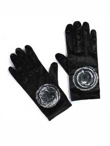 D EXCEED 1Pair 50s Women's Short Full-Finger Gloves – Elegant Accessories – For Opera Performances, Afternoon Tea Gatherings, Wedding Ceremonies, Vintage Cocktail Parties & Classic Formal Dinners​ Halloween