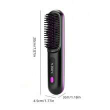 2025 Hair Straightener - Cordless Comb With Negative Ions, 4000mAh Fast Heating And Portable Travel Design, A Great Home Item, Rechargeable Hair Straightener And Curling Brush - 黑色 - 查看 11