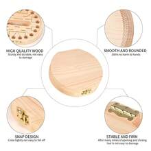 定制名称木制牙仙盒耐用乳牙盒乳牙收纳盒新生儿记忆纪念品胎毛脐带储存收集架育儿室理想装饰 - buelywood - 查看 3