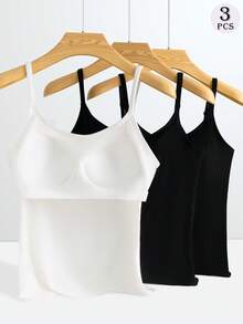 3 件套女士加厚吊带背心运动内衣