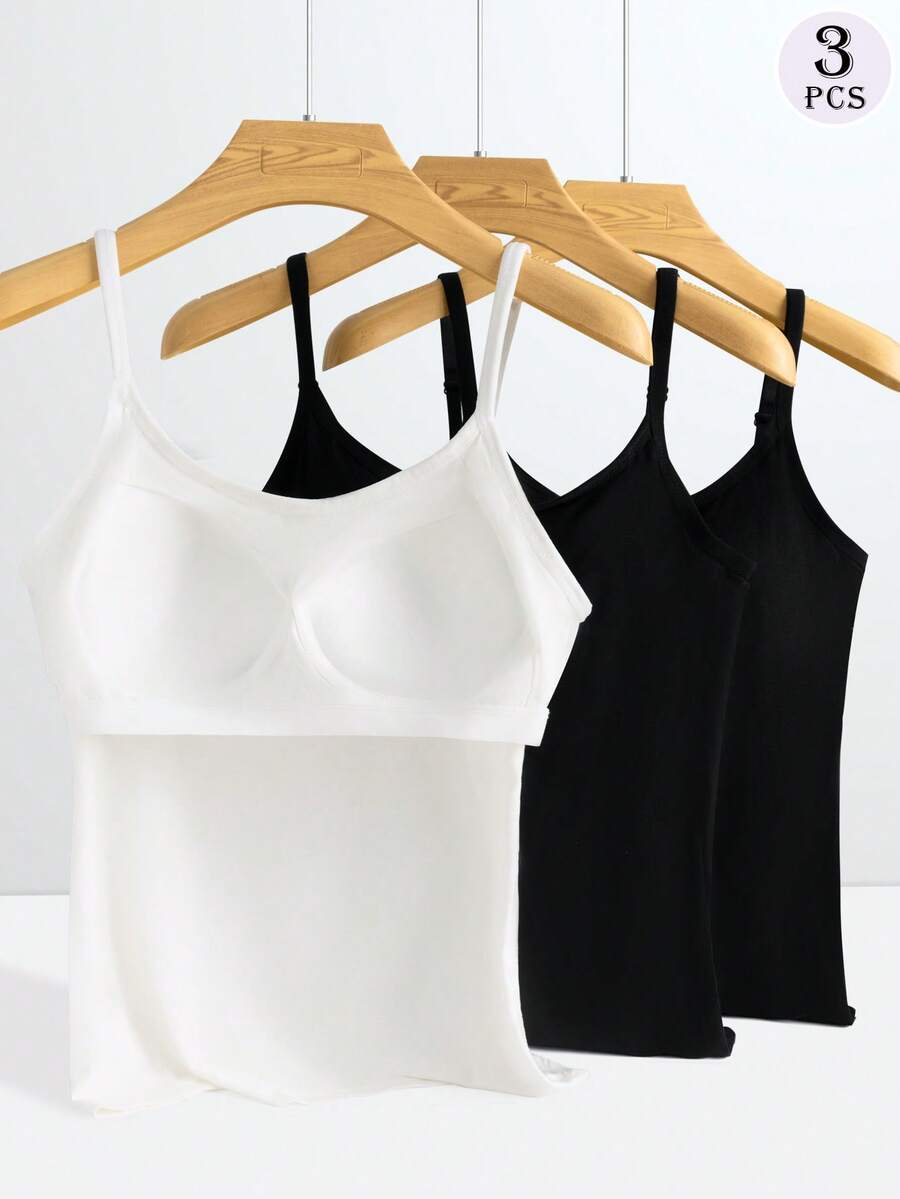 3 件套女士加厚吊带背心运动内衣